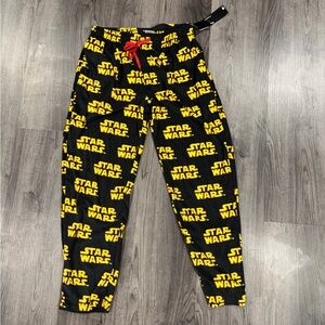 Star Wars Black Joggers with Yellow Print